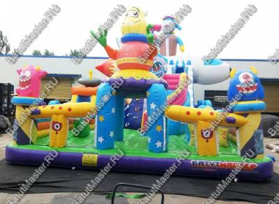 Коммерческий батут "Космические зверята" 16*8*7 м