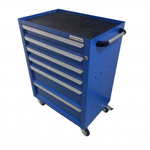 Инструментальная тележка Great Wolf 6 ящиков, цз, колеса с тормозом, синяя GWT-K6B