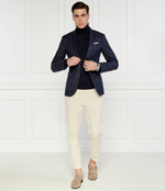 Хлопковый гольф musso-p BOSS BLACK - темно-синий(50468262)