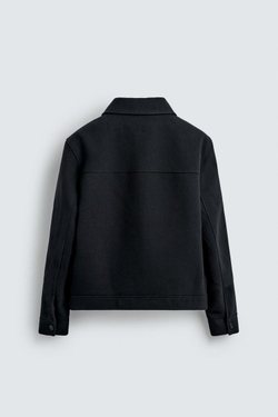 ZARA КУРТКА С ЗАСТЕЖКОЙ-МОЛНИЕЙ, МОРСКОЙ СИНИЙ