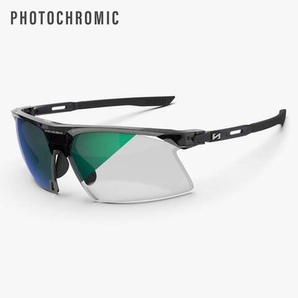 Спортивные очки Scicon Aerobeam Titanium Sunglasses Black Crystal Photochromic Multi Mirror Green
