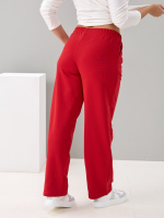 Костюм с брюками КБфп-584/принт-красный-п