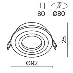 Встраиваемый светильник Technical DL023-2-01W