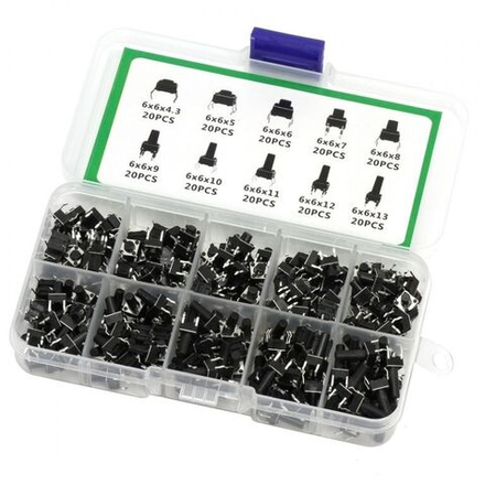 Набор тактовых кнопок №2 200шт