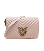 кожа наплечная сумка LOVE CLICK CLASSIC SHEEP NAPPA Pinko - пудро-розовый(100063 A0GK)