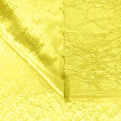 Ткань Кружево корд на трикотажной основе, 240 гр/м2, 150 см, жёлтый