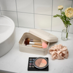 Коробка для хранения с крышкой IKEA PLOGFARA (ПЛОГФАРА), Светло-бежевый, 22x16x8 см