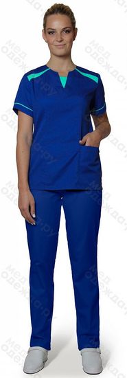Костюм женский DoctorBIG 455 (василек/с.голубой)