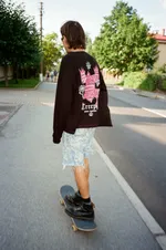 Лонгслив Creepy Clothing Технокошка черный