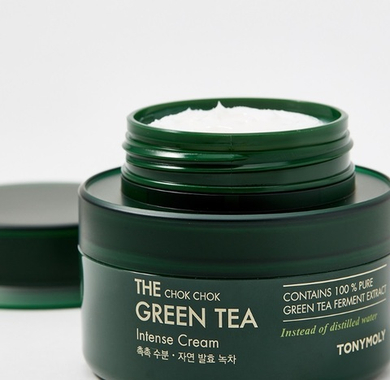 Tony Moly Крем для лица с зеленым чаем - The Chok Chok green tea watery cream, 60мл