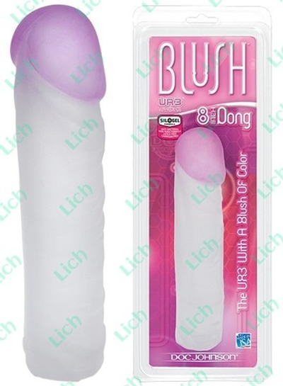 Белый прямой фаллоимитатор без мошонки BLUSH