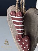 Декор подвесной "Связка из 3-х сердец" 8x2,5x28 см