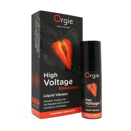 Orgie High Voltage Strawberry - Жидкий вибратор с усиленным эффектом, клубничный вкус, 15 мл