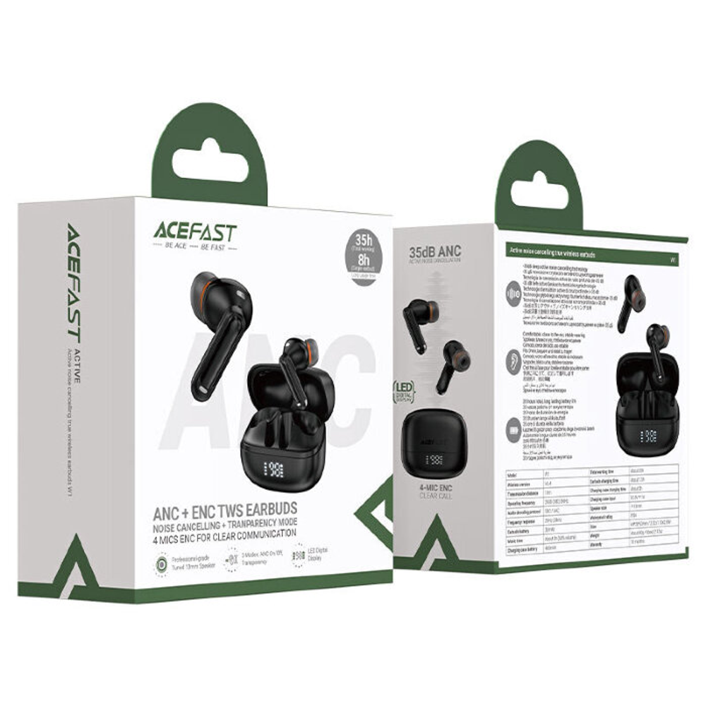 W1 Active Noise Cancelling true wireless earbuds