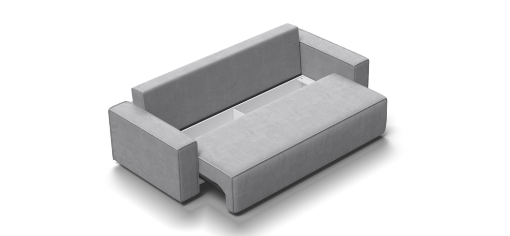 Диван Норд Велюр Монолит сталь