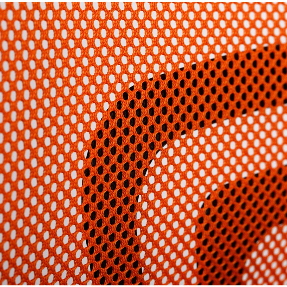 Кресло оператора OfficeSpace SP-M96, ткань, спинка сетка оранж/сиденье TW черная, механизм качания