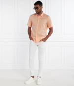 Льняная рубашка BOSS BLACK - оранжевый(50515157)