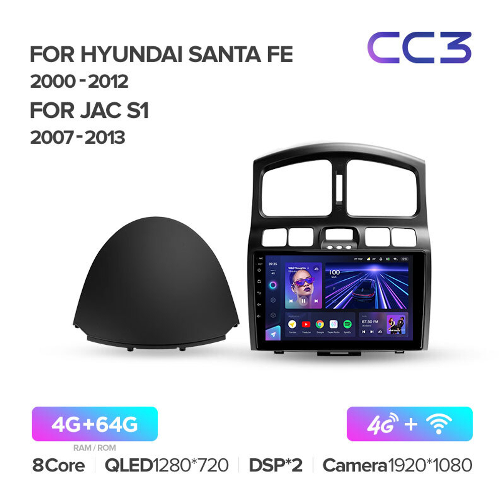 Teyes CC3 9" для Santa Fe SM 2000-2012