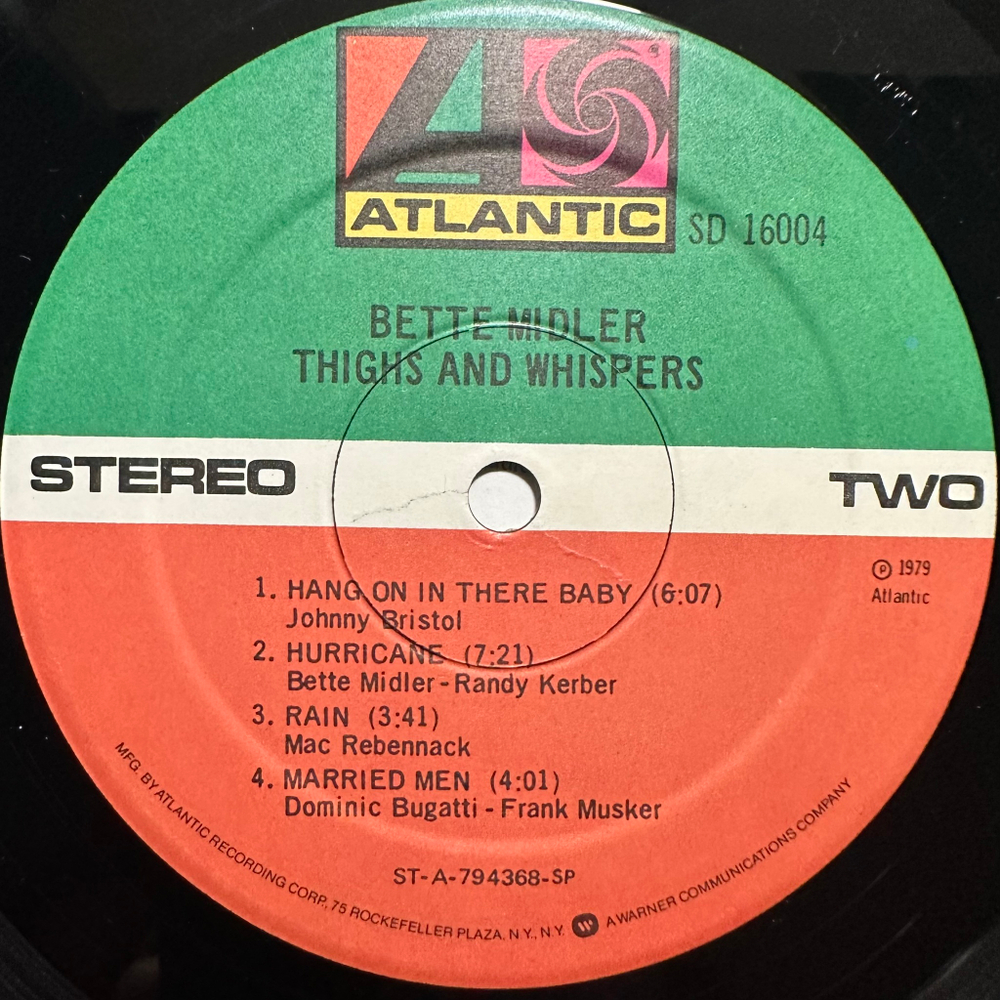 Bette Midler - Thighs And Whispers (США 1979г.)