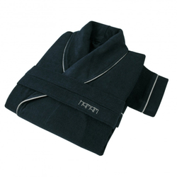 Халат Hamam Qashmare contrast синий Турция