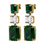 Серьги Dyrberg Kern ESMARA SG EMERALD GREEN / CRYSTAL 470150