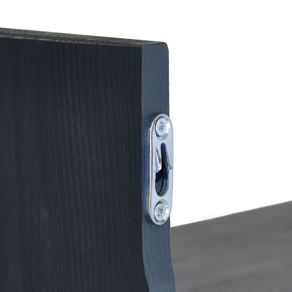 Полка настенная Ральф из сосны, 60x20x45, серая