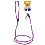 Поводок нейлоновый с карабином «Бро на прогулке», цвет фиолетовый, 1.3метра