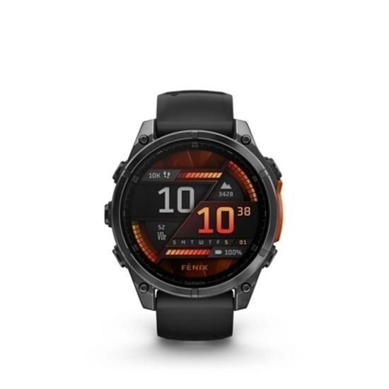 Мультиспортивные GPS часы Garmin Fenix 8 (47 mm) AMOLED Slate Gray with Black Silicone Band 010-02904-00