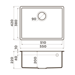 Мойка Omoikiri Tedori 54-U-WH Tetogranit | Белый