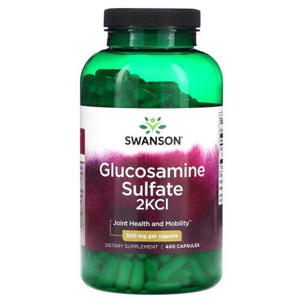 Для мышц и суставов Swanson, Глюкозамина сульфат 2KCI, 500 мг, 400 капсул