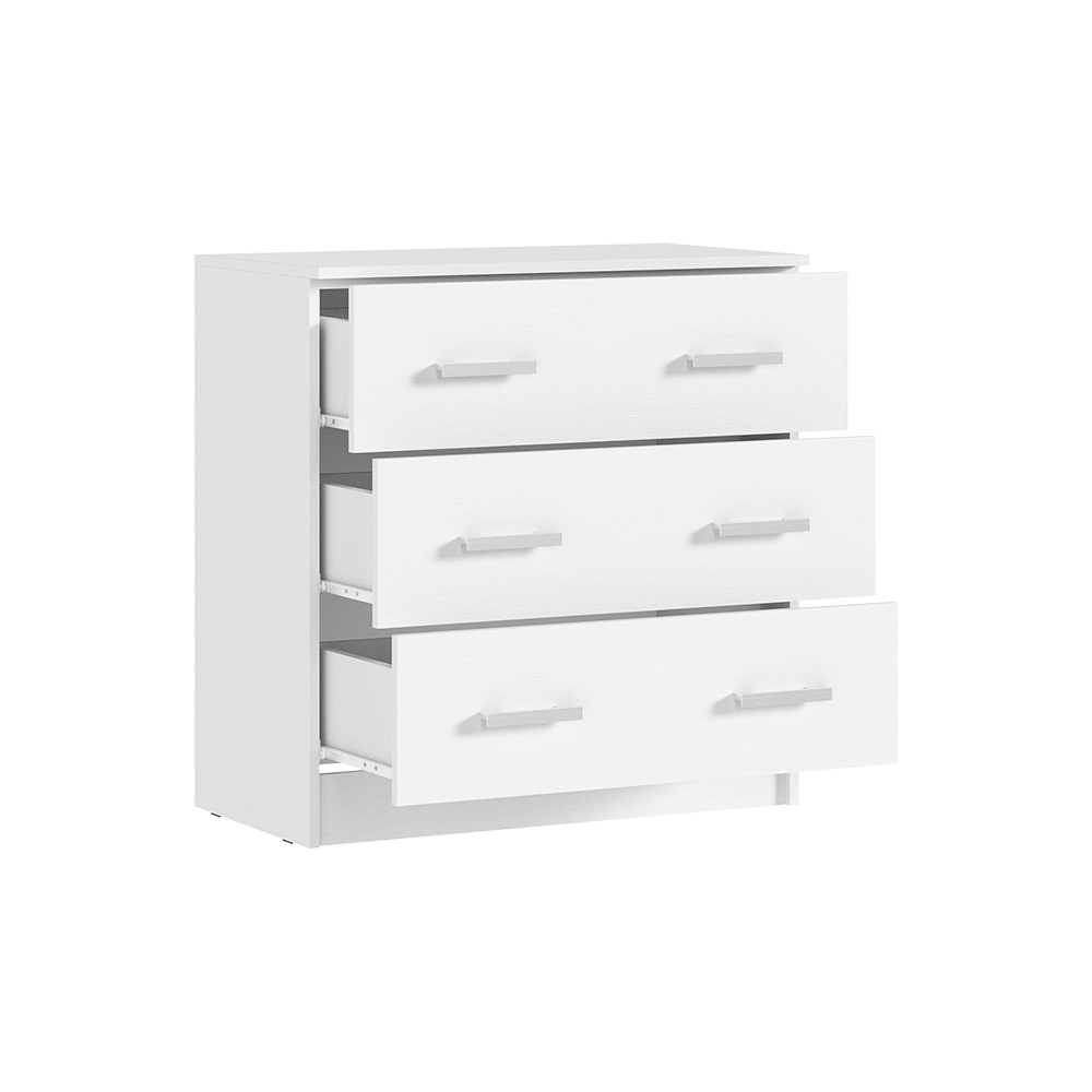 Комод с 3-мя ящиками Бася, Белый