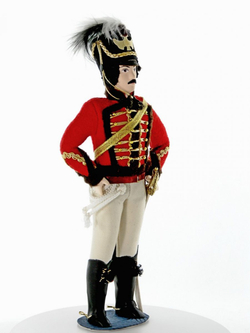Кукла коллекционная гусар Денис Давыдов, 19 век, Россия