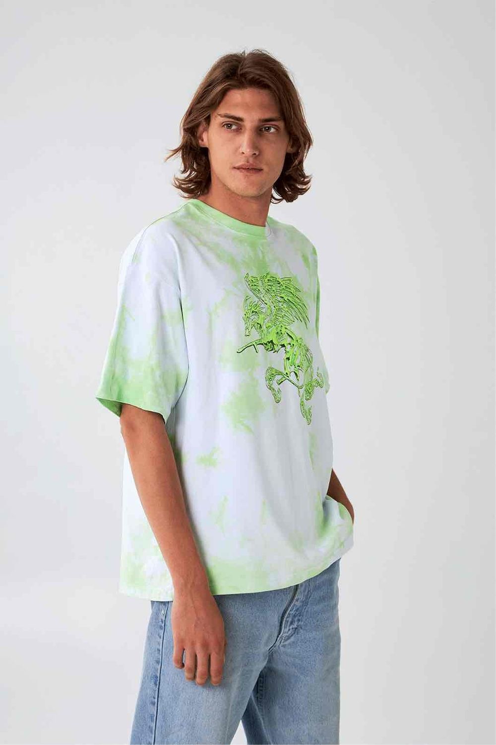 Футболка HELGI INGVARR Змей-Огненный волк Зеленая