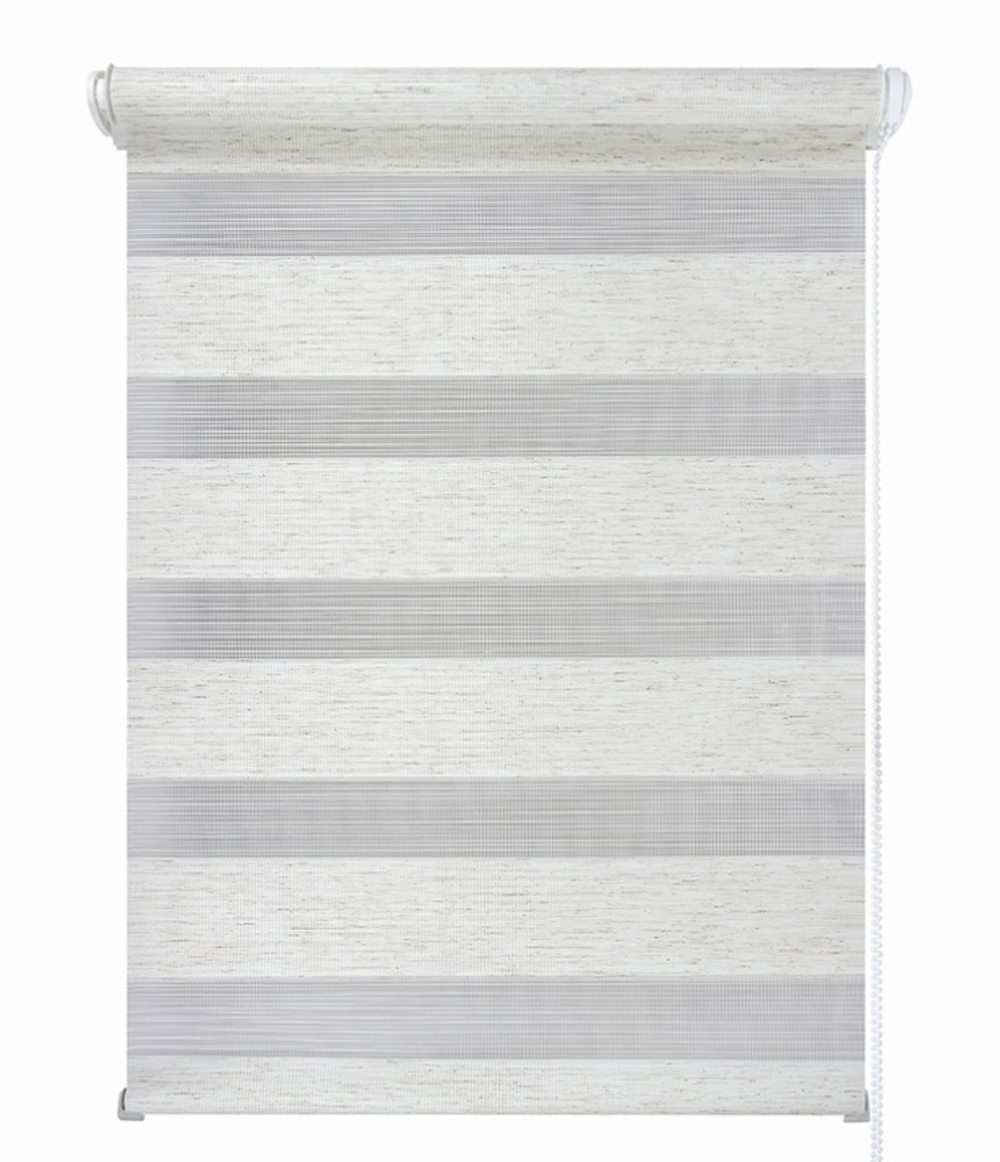 Рулонные шторы День-Ночь Меланж белый