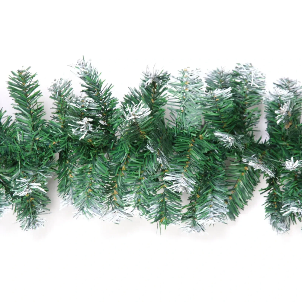 Гирлянда хвойная «Метель» 2,7 м d=25 см светодиодная, ПВХ, белое напыление, свечение-Теплый белый