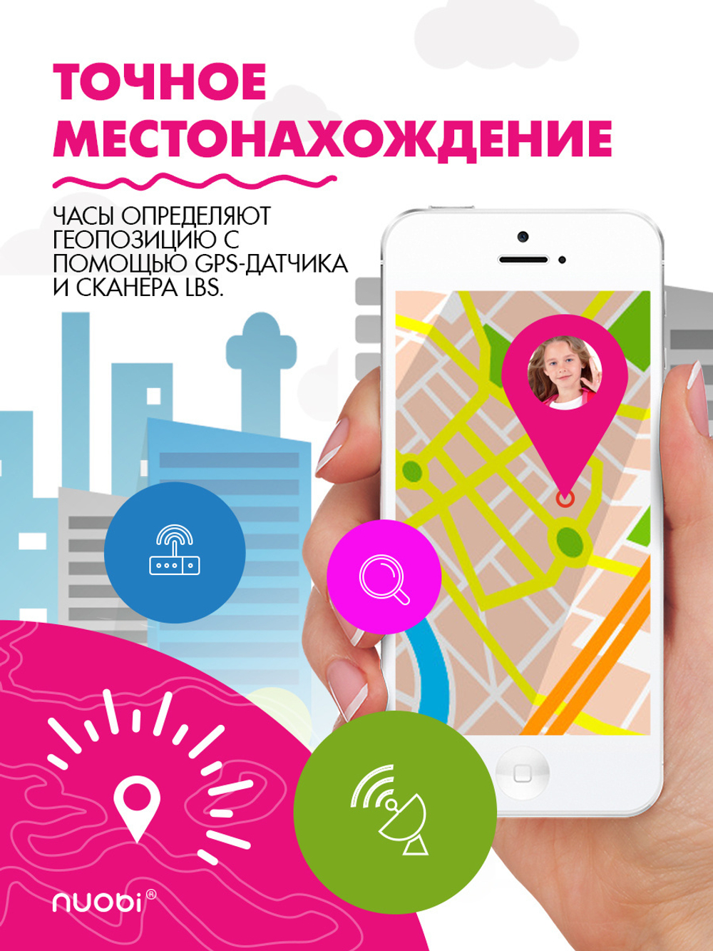 Детские часы с GPS и функцией SOS, Q19