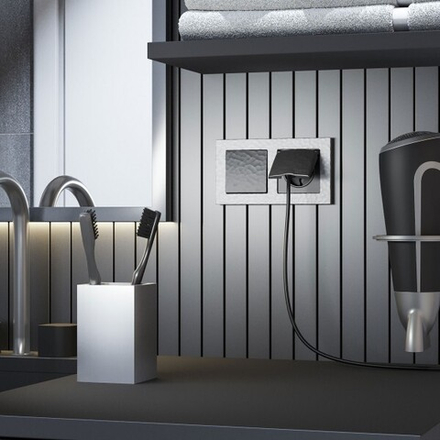 Выключатель одноклавишный (hammer черный)