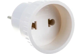 Сетевой адаптер STEKKER без заземления, 250В, 10A, IP20, белый, ADP10-05-20 39005