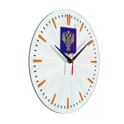 Настенные часы "Эмблема герб Казначейство 43" Декор для дома, подарок