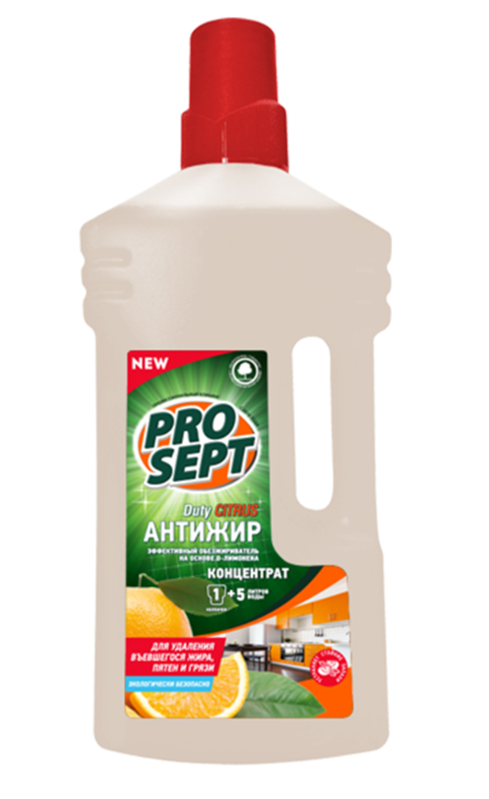 Чистящее средство для кухни Prosept Duty Citrus Антижир, концентрат, 1 л