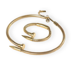 snake nail set gold