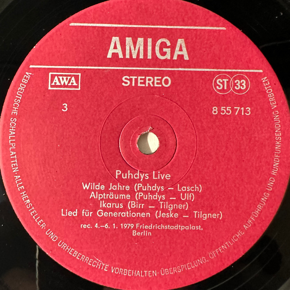 Puhdys ‎– Puhdys Live 2LP (Германия 1979г.) с автографами