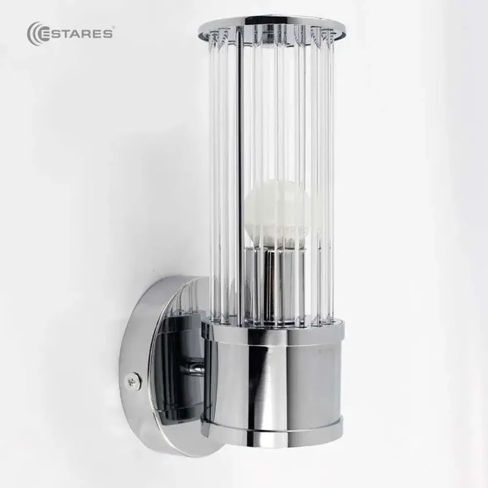 Cветильник, бра CLASSIC 1xE27 R-280x125x120-CHROME/CLEAR-220-IP20