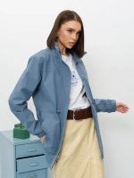 Ветровка с капюшоном удлиненная