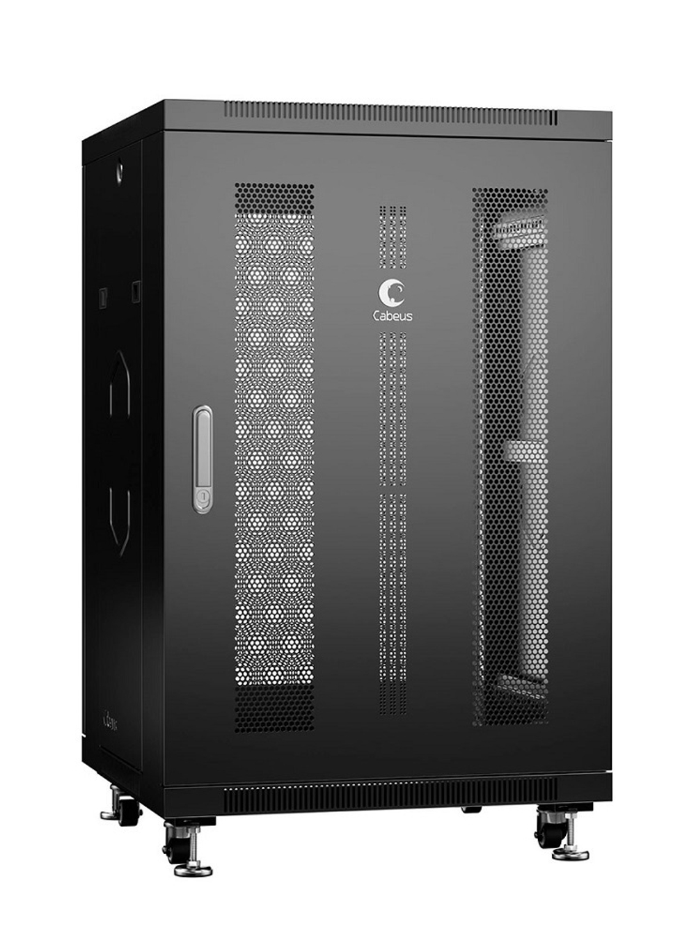 Шкаф напольный 19", 18U Cabeus ND-05C-18U60/60-BK