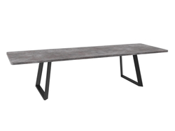 Стол LOFT LUX RADIAL-230, раздвижной 230(330)х110, ДЫМЧАТАЯ КЕРАМИКА/ЧЕРНЫЙ, (2 упак.)
