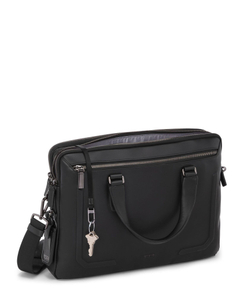 Портфель тонкий кожаный Sycamore/Black bombe