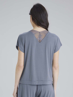 Футболка из вискозы для сна и дома (Размер: L) (Цвет: грязно-розовый)