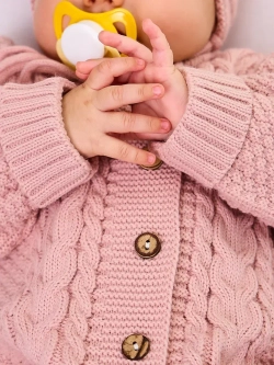 вязаный комбинезон для новорожденных