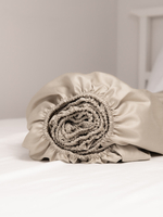 UTOPIA Простыня натяжная, сатин темно-бежевый